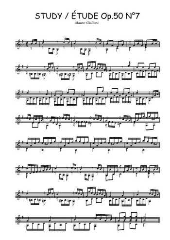 Op.50 Etude N°7 Partitions gratuites